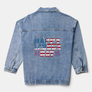 Happy Labour Day verschenken amerikanische Flagge Jeansjacke