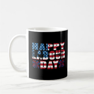 Happy Labour Day verschenken amerikanische Flagge Kaffeetasse