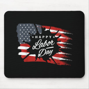 Happy Labour Day verschenken amerikanische Flagge Mousepad