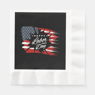Happy Labour Day verschenken amerikanische Flagge Serviette