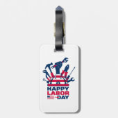 Happy Labour Day Weekend Gepäckanhänger (Rückseite vertikal)