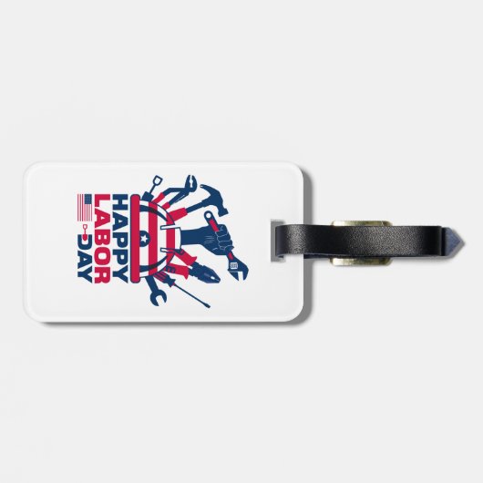 Happy Labour Day Weekend Gepäckanhänger (Rückseite horizontal)