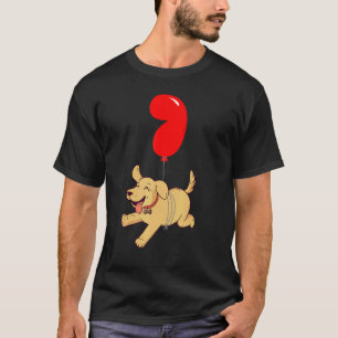 Happy Labrador 7. Geburtstag Kinder Ballon Party T-Shirt