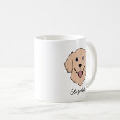 Happy Labrador individuelle Name Kaffeetasse (VorderseiteRechts)
