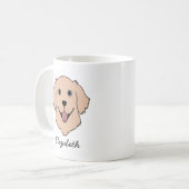 Happy Labrador individuelle Name Kaffeetasse (Vorderseite Links)