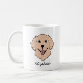 Happy Labrador individuelle Name Kaffeetasse (Links)