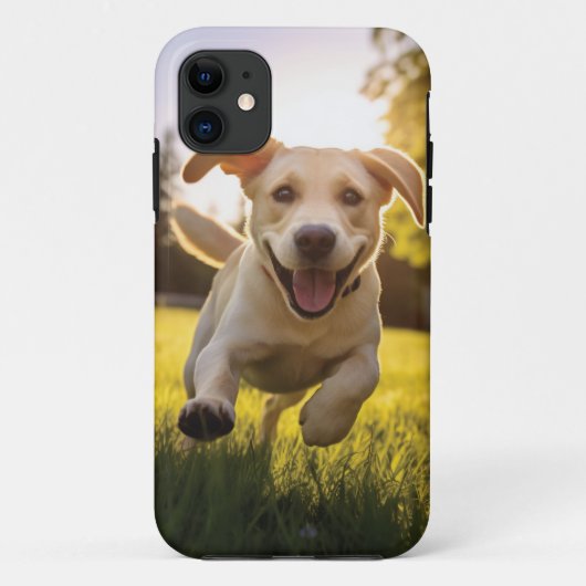 Happy Labrador Puppy Running Case-Mate iPhone Hülle (Rückseite)