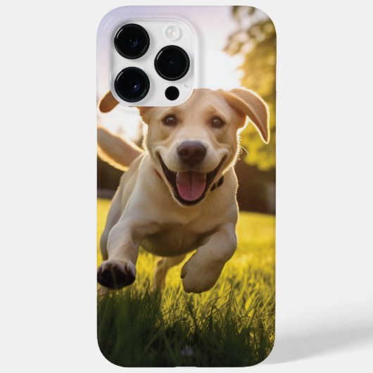 Happy Labrador Puppy Running Case-Mate iPhone Hülle (Rückseite)