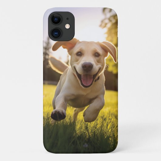 Happy Labrador Puppy Running Case-Mate iPhone Hülle (Rückseite)