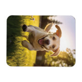 Happy Labrador Puppy Running Magnet (Horizontal)