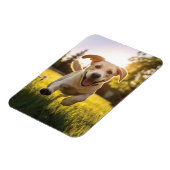 Happy Labrador Puppy Running Magnet (Linke Seite)