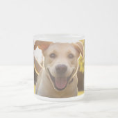 Happy Labrador Puppy Running Mattglastasse (Mittel)