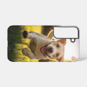 Happy Labrador Puppy Running Samsung Galaxy Hülle (Rückseite (Horizontal))