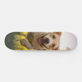 Happy Labrador Puppy Running Skateboard (Horizontal)
