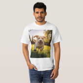 Happy Labrador Puppy Running T-Shirt (Vorne ganz)