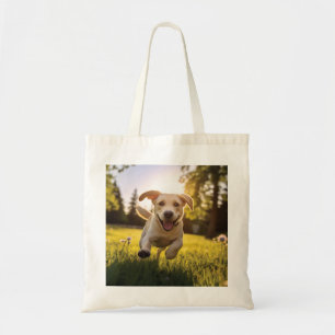 Happy Labrador Puppy Running Tragetasche