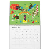 Happy Labrador Retriever Cartoon Calendar Kalender (Feb 2026)