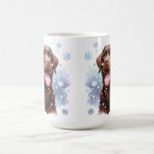Happy Labrador Retriever Puppy Dodge Weihnachten Kaffeetasse (Mittel)