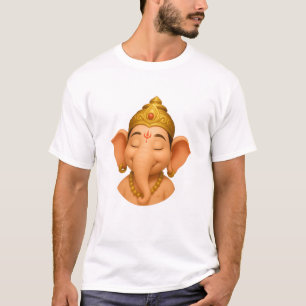 Happy Lächeln 3D Lord Ganesha T-Shirt