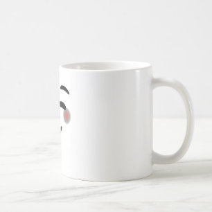 Happy Lächeln Augen Gesicht Blushing Emojis Kaffeetasse