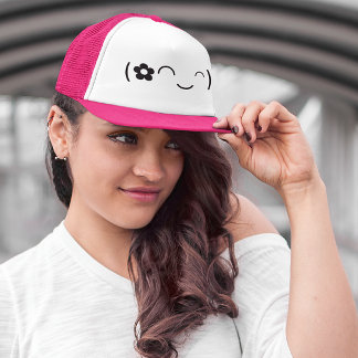 Happy Lächeln Blume Emoticon Truckerkappe