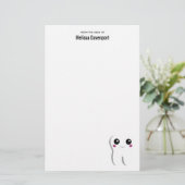 Happy Lächeln Dental Tooth Niedlich Briefpapier (Stehend Vorderseite)