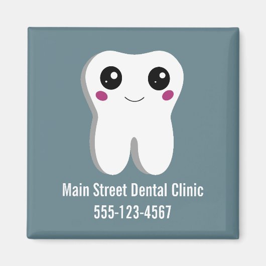Happy Lächeln Dental Tooth Niedlich Business Magnet (Vorne)