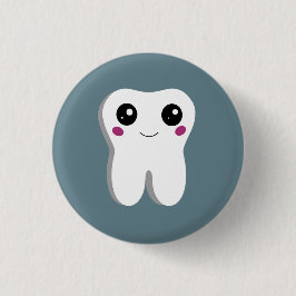 Happy Lächeln Dental Tooth Niedlich Button