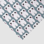 Happy Lächeln Dental Tooth Niedlich Gemustert Seidenpapier (Ausschnitt)