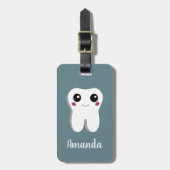 Happy Lächeln Dental Tooth Niedlich Gepäckanhänger (Vorderseite vertikal)