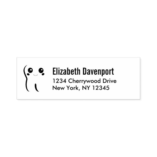 Happy Lächeln Dental Tooth Niedlich Permastempel (Design)