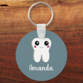 Happy Lächeln Dental Tooth Niedlich Schlüsselanhänger (Vorderseite)