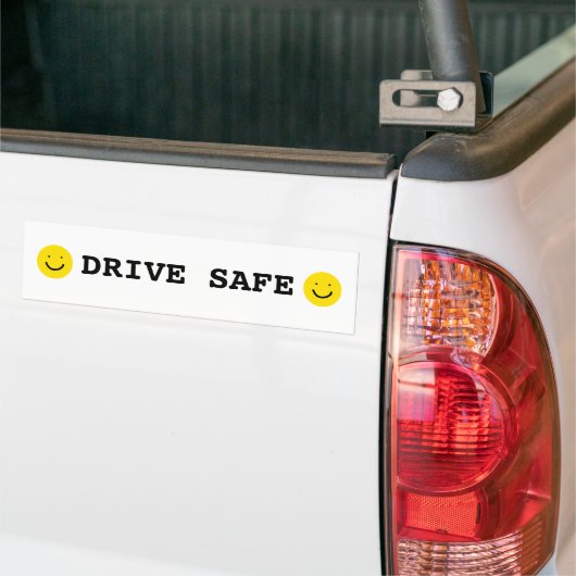 Happy Lächeln Face Drive Safe Friendly Warnung Autoaufkleber (Auf Lkw)