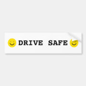 Happy Lächeln Face Drive Safe Friendly Warnung Autoaufkleber (Vorne)