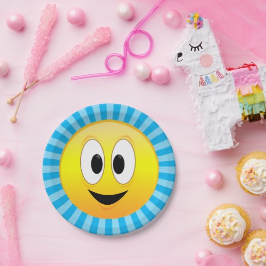 Happy Lächeln Face Paper Plate Pappteller (Party)