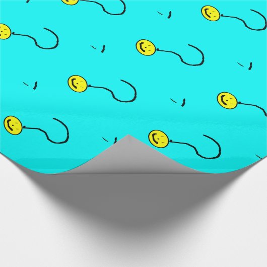 Happy Lächeln Frage Mark Emoji, Kinder Art Geschenkpapier (Ecke)