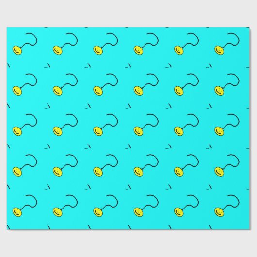 Happy Lächeln Frage Mark Emoji, Kinder Art Geschenkpapier (Flach)