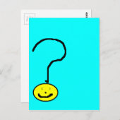 Happy Lächeln Frage Mark Emoji, Kinder Art Postkarte (Vorne/Hinten)