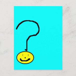 Happy Lächeln Frage Mark Emoji, Kinder Art Postkarte