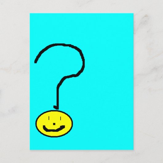 Happy Lächeln Frage Mark Emoji, Kinder Art Postkarte (Vorderseite)
