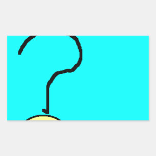 Happy Lächeln Frage Mark Emoji, Kinder Art Rechteckiger Aufkleber