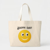 Happy Lächeln Gesicht Jumbo Stoffbeutel (Vorne)