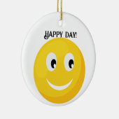 Happy Lächeln Gesicht Keramik Ornament (Rechts)