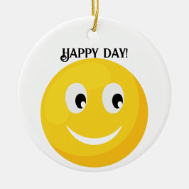 Happy Lächeln Gesicht Keramik Ornament