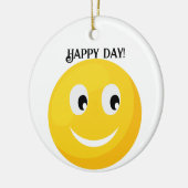 Happy Lächeln Gesicht Keramik Ornament (Links)