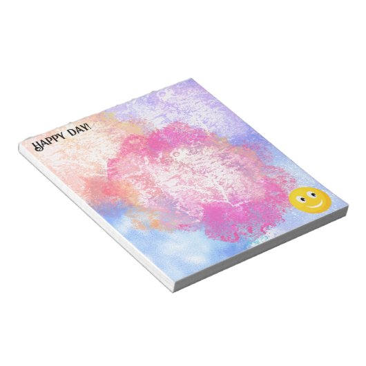 Happy Lächeln Gesicht Notizblock (angewinkelt)