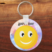 Happy Lächeln Gesicht Schlüsselanhänger (Vorderseite)