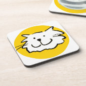 Happy Lächeln Katze. Cat-Themed Untersetzer (Linke Seite)