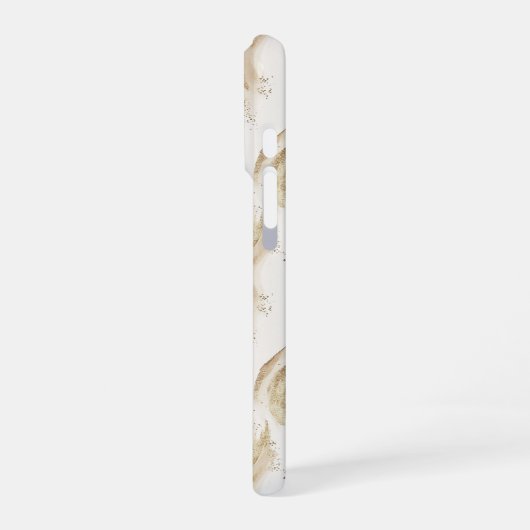 Happy Lächeln Papier Cup iPhone Hülle (Linke Seite)