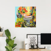 Happy Lächeln Robot Selfie mit der Natur, Ein Tag  Poster (Heimbüro)